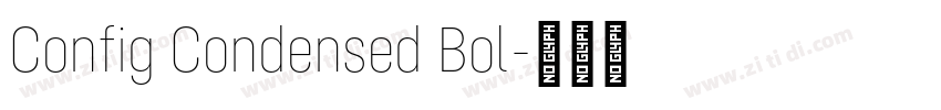 Config Condensed Bol字体转换